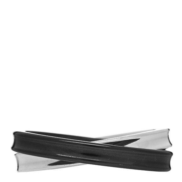 Tiffany & Co. Titanium and Sterling Silver Interlocking Ring, Sz 7 / 54 - Picture 5 of 5